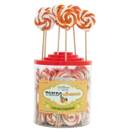 Barattolo Tondo Arancione 25gr, 50 Pezzi