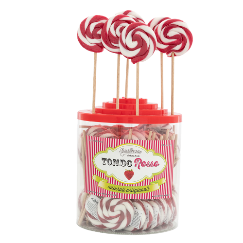 Barattolo Tondo Rosso 25gr, 50 Pezzi