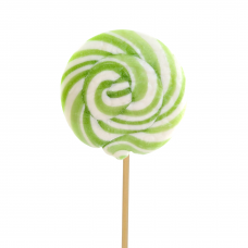 Green Round Lollipop 50gr, 10 Pieces