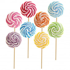 Mix Monocolor Round Lollipop 50gr, 10 Pieces