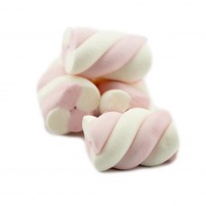 Marshmallow Treccia Bianca e Rosa, 1kg Marshmallow Treccia Bianca e Rosa, 1kg